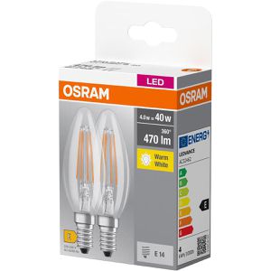 Produktbild für LED-Lampe OSRAM Base Classic B40 Filament, E14