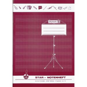 Notenheft Brunnen 1046846, Star Lineatur 14, A4