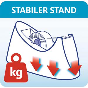 Produktbild für Klebebandabroller Tesa 53917 Curve, schwarz