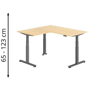 Produktbild für Schreibtisch Hammerbacher XDSMW, ahorn / graphit