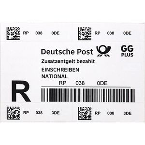 Produktbild für Einschreiben DeutschePost Unterschrift, national