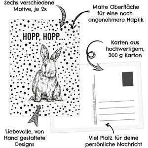 Produktbild für Osterkarten Papierdrachen 060-010-014, Set 14, sortiert