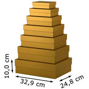 Produktbild für Geschenkbox Rössler-Papier 1341145375, Boxline Metallic, gold