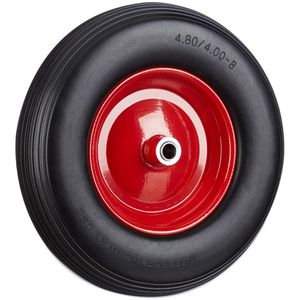 Schubkarrenrad Relaxdays 4.80/4.00-8, pannensicher Vollgummi