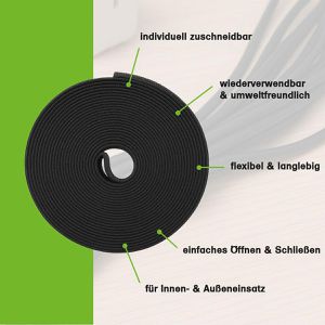 Produktbild für Klettband Offgridtec 8-01-021680, schwarz