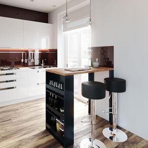 Produktbild für Bartisch Vicco goldkraft eiche / anthrazit