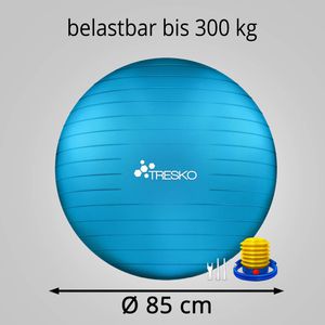 Produktbild für Gymnastikball Tresko Anti-Burst, mit Luftpumpe