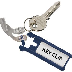 Durable Schlüsselanhänger Key Clip 1957-07, Böttcher AG Stück Kunststoff, – 6 aufklappbar, blau