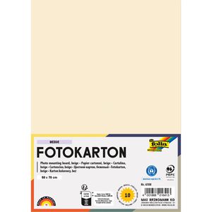 Folia Fotokarton 6108, 50 x 70 cm, beige, 300g/m², 10 Blatt