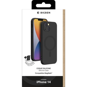 Produktbild für Handyhülle Bigben Soft-Flex Case, MagSafe, schwarz