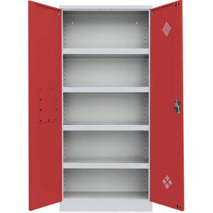 Umweltschrank Lüllmann 566254, grau / feuerrot