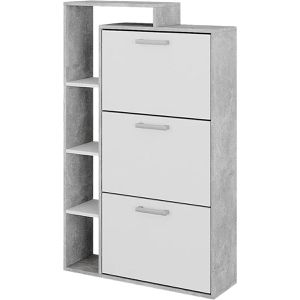 Produktbild für Schuhschrank Vicco Orlando, beton grau / weiß