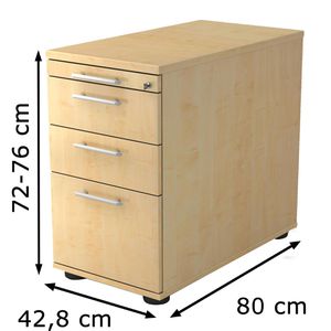 Produktbild für Standcontainer Hammerbacher H-Serie, ahorn
