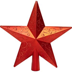 Christbaumspitze Heitmann-Deco 1008208, glitzernd, rot
