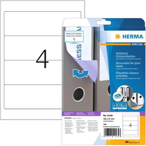 Rückenschilder Herma 10165, weiß