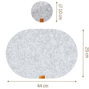 Produktbild für Platzset Miqio waschbar, aus Filz