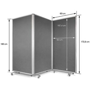 Produktbild für Stellwand Master-of-Boards fd-27507, auf Rollen, 3-teilig