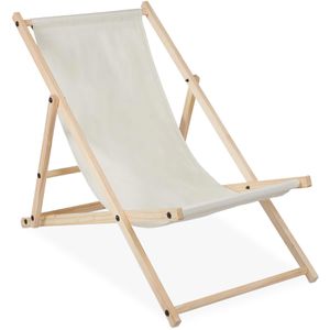 Campingstuhl Relaxdays 10028067, creme, bis 120 kg