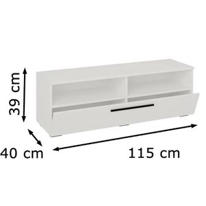 Produktbild für Lowboard VCM Arila XL, aus Holz, weiß
