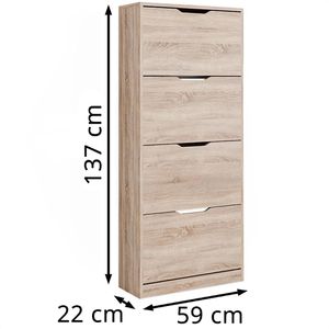 Produktbild für Schuhschrank Vicco Luca, sonoma eiche