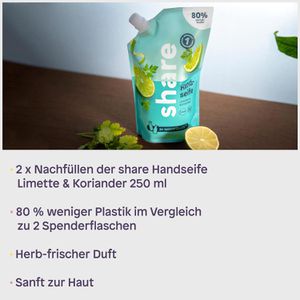 Produktbild für Seife share Limette &amp; Koriander