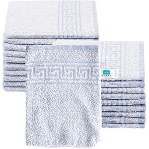 Produktbild für Waschlappen Zollner Tebe II Set, blau, 16 x 22 cm
