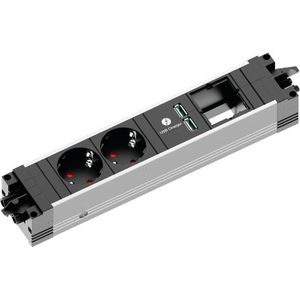 Produktbild für Steckdosenleiste Bachmann Step Alu, mit GST18