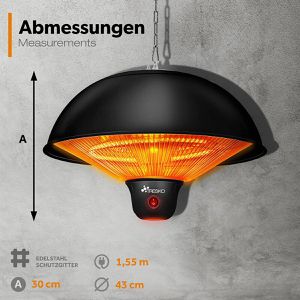 Produktbild für Heizstrahler Tresko TDCHSL-003, outdoor
