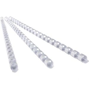 21 Ringe 100 Plastikbinderücken US-Tlg weiß 16mm 