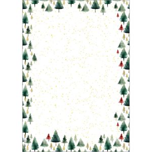 Weihnachtsbriefpapier Sigel DP688, Little Pines