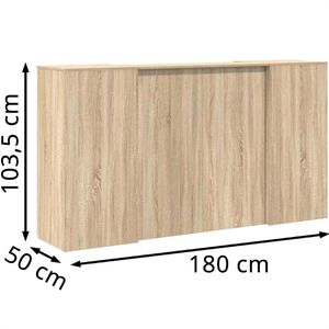 Produktbild für Empfangstheke vidaXL 3324216, sanoma eiche