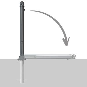 Produktbild für Absperrpfosten Schake 474FUHB, grau, aus Metall