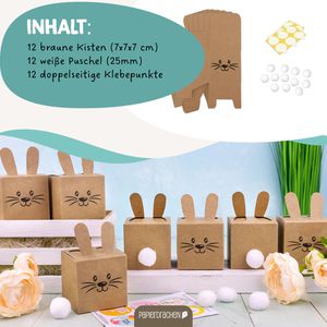 Produktbild für Geschenkbox Papierdrachen 060-005-007, Osterhasen, braun