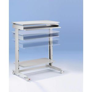 Produktbild für Computertisch Twinco Twin Click, mit Rollen