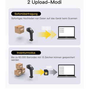Produktbild für Barcode-Scanner Inateck PRO 8_black, kabellos