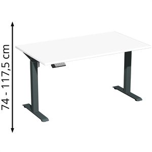 Schreibtisch Geramöbel Elevate Home, weiß / anthrazit