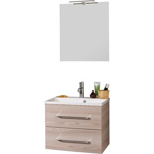 Waschtisch Fackelmann B.clever, mit Spiegel, hängend, esche