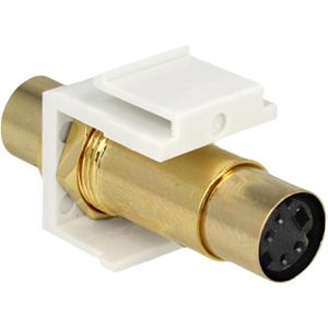 Produktbild für Keystone-Modul DeLock 86338, vergoldet, weiß