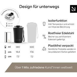 Produktbild für Thermobecher LARS-NYSØM RØrelse Carbon Black, schwarz