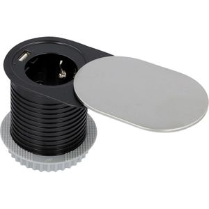 Einbausteckdose Unitec 302626, mit 1,5m Kabel