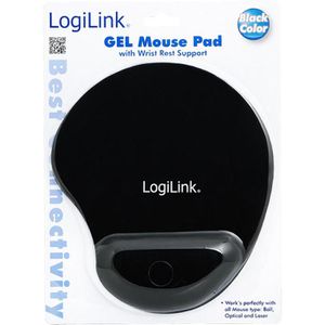 Produktbild für Mauspad LogiLink Gel Mouse Pad, ID0027, schwarz