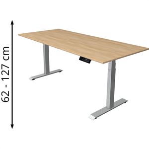 Schreibtisch Kerkmann Move 1 stable, eiche hell / silber
