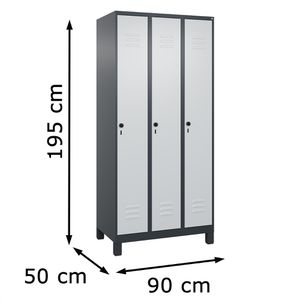 Produktbild für Spind CP-Möbel Classic PLUS, lichtgrau