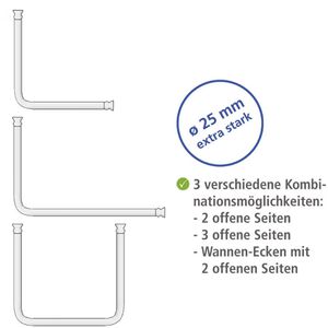 Produktbild für Duschvorhangstange Wenko Winkelstange Universal