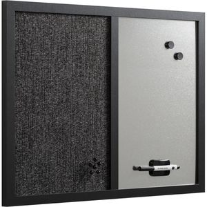 Produktbild für Kombitafel Bi-Office Black Shadow, 2 in 1, anthrazit / silber