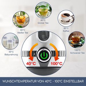 Produktbild für Wasserkocher LEBENLANG LBE2662, silber