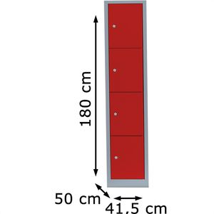 Produktbild für Schließfachschrank ClassiX X-523414, rot