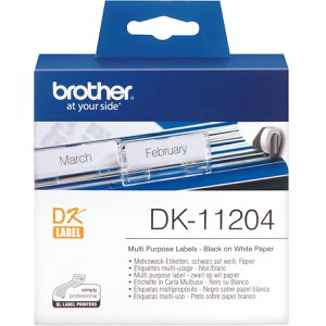 Produktbild für Brother-Etiketten Brother DK-11204, weiß
