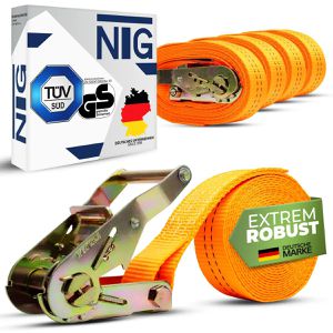 Produktbild für Spanngurt NTG LS.7502, rot, mit Ratsche