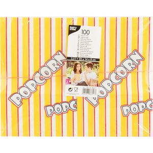Produktbild für Popcorntüten Papstar 86617 gelb-rot-weiß gestreift